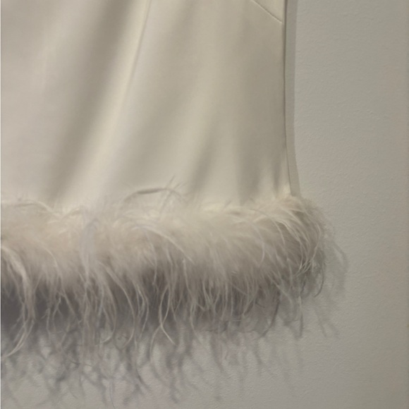 White Feather Trim Top - Picture 2 of 6